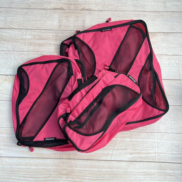 BAGAIL 6-Piece Packing Cubes Set Travel Luggage Organizers, Fuchsia - Picture 5 of 11